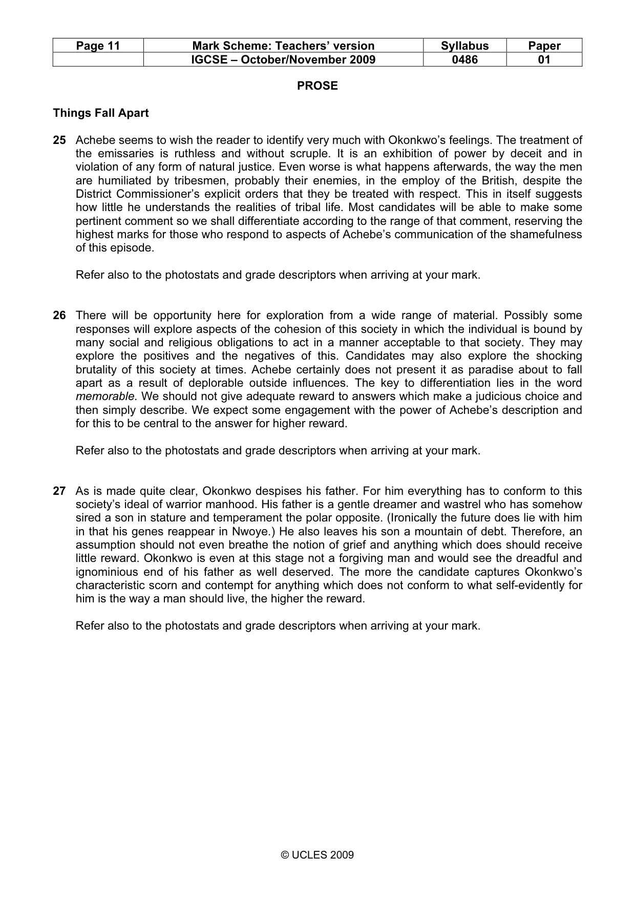 Mark scheme, page 11 of 18