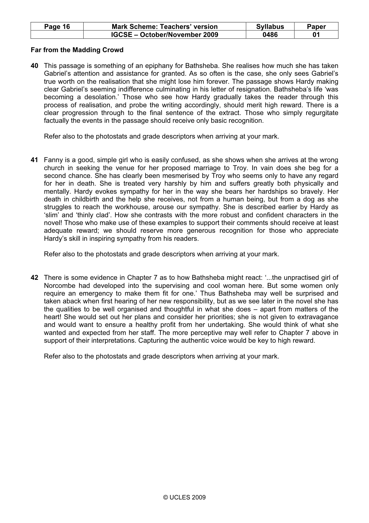 Mark scheme, page 16 of 18