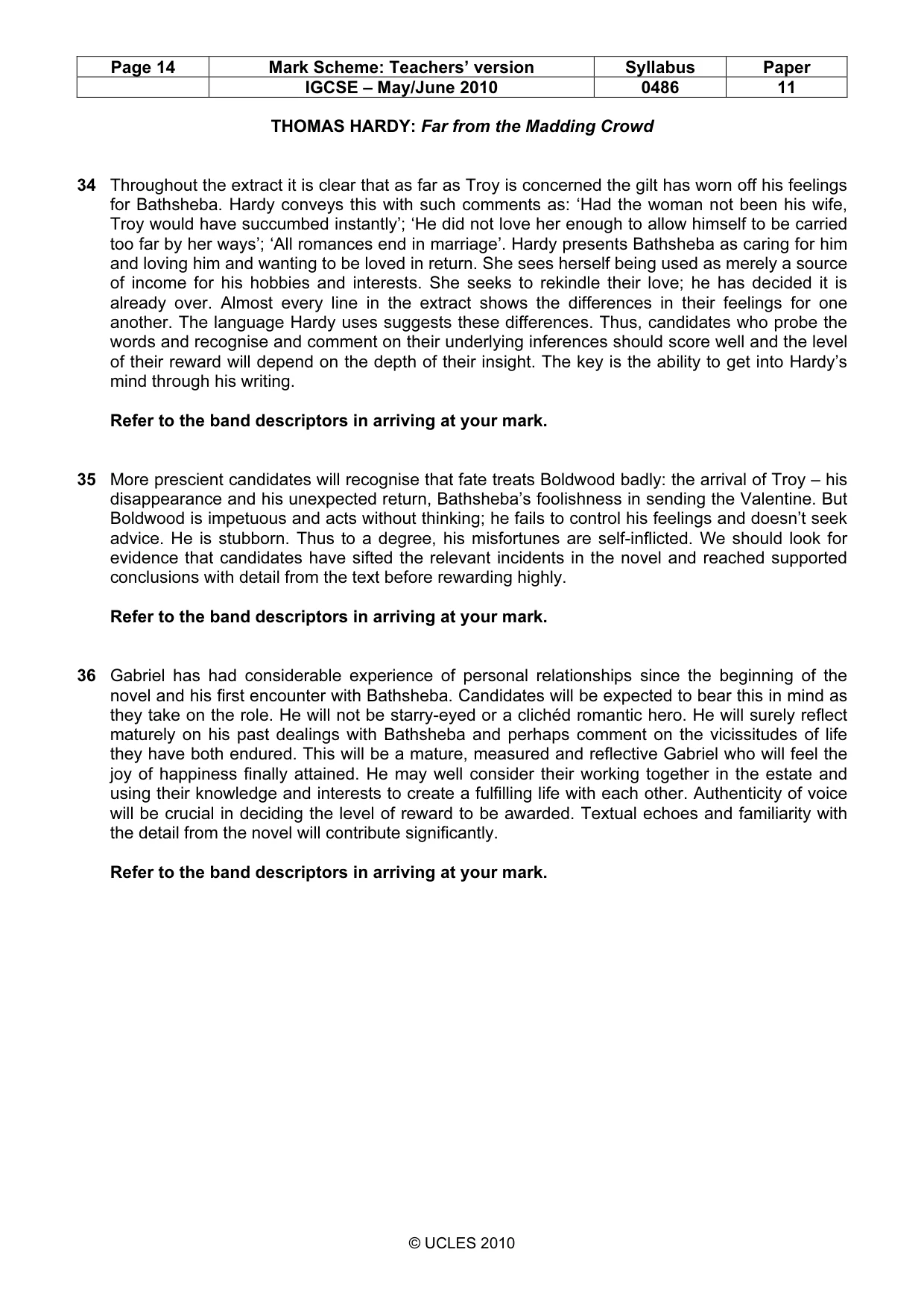 Mark scheme, page 14 of 17