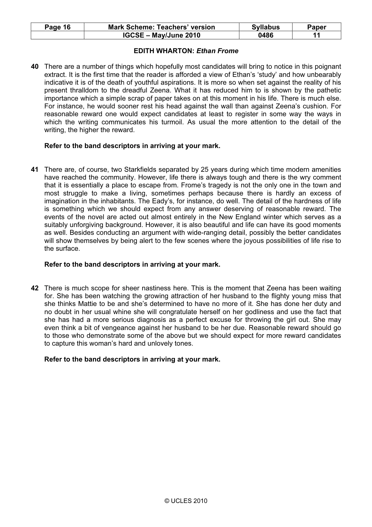 Mark scheme, page 16 of 17
