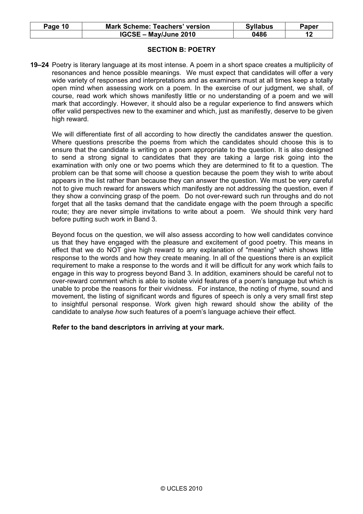 Mark scheme, page 10 of 17