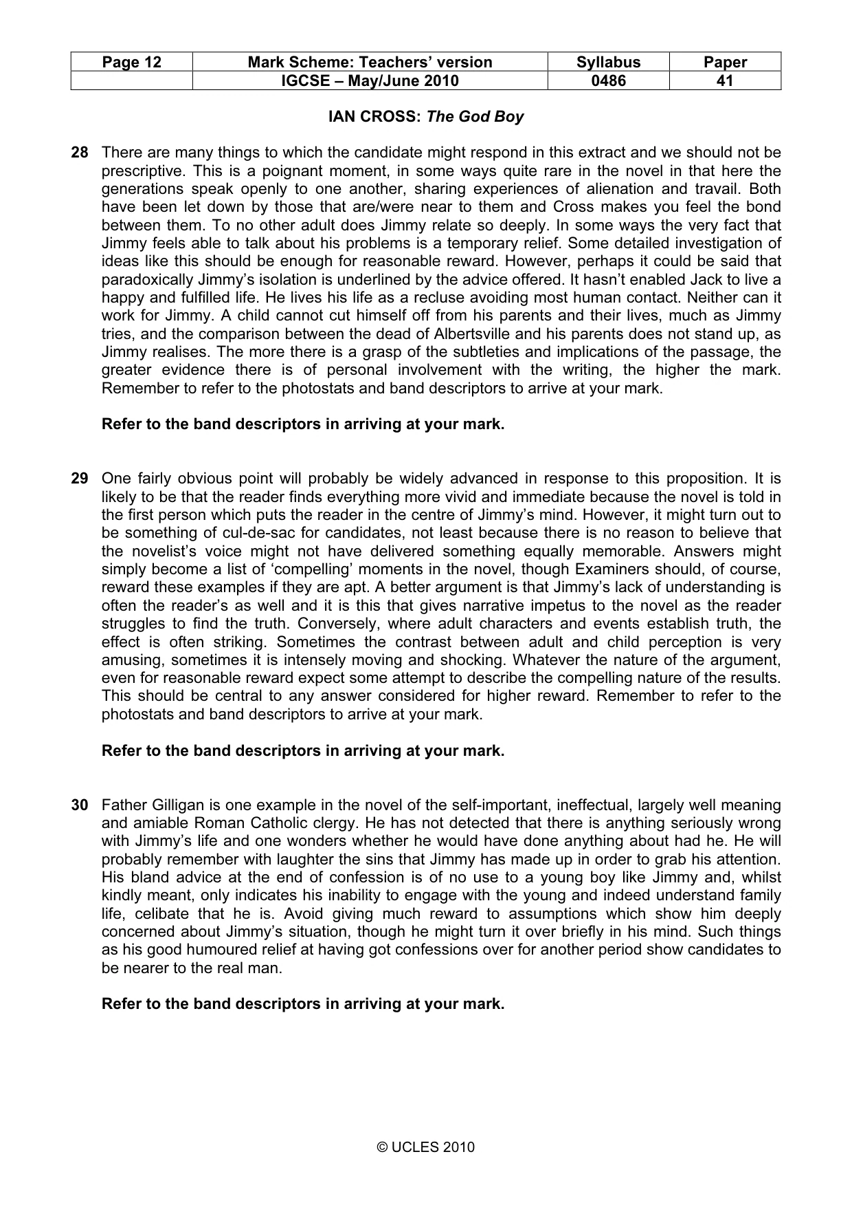 Mark scheme, page 12 of 17