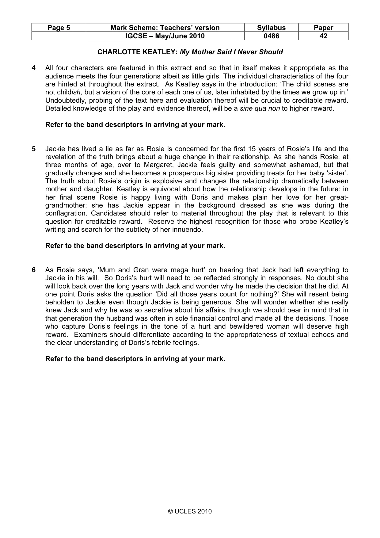 Mark scheme, page 5 of 17
