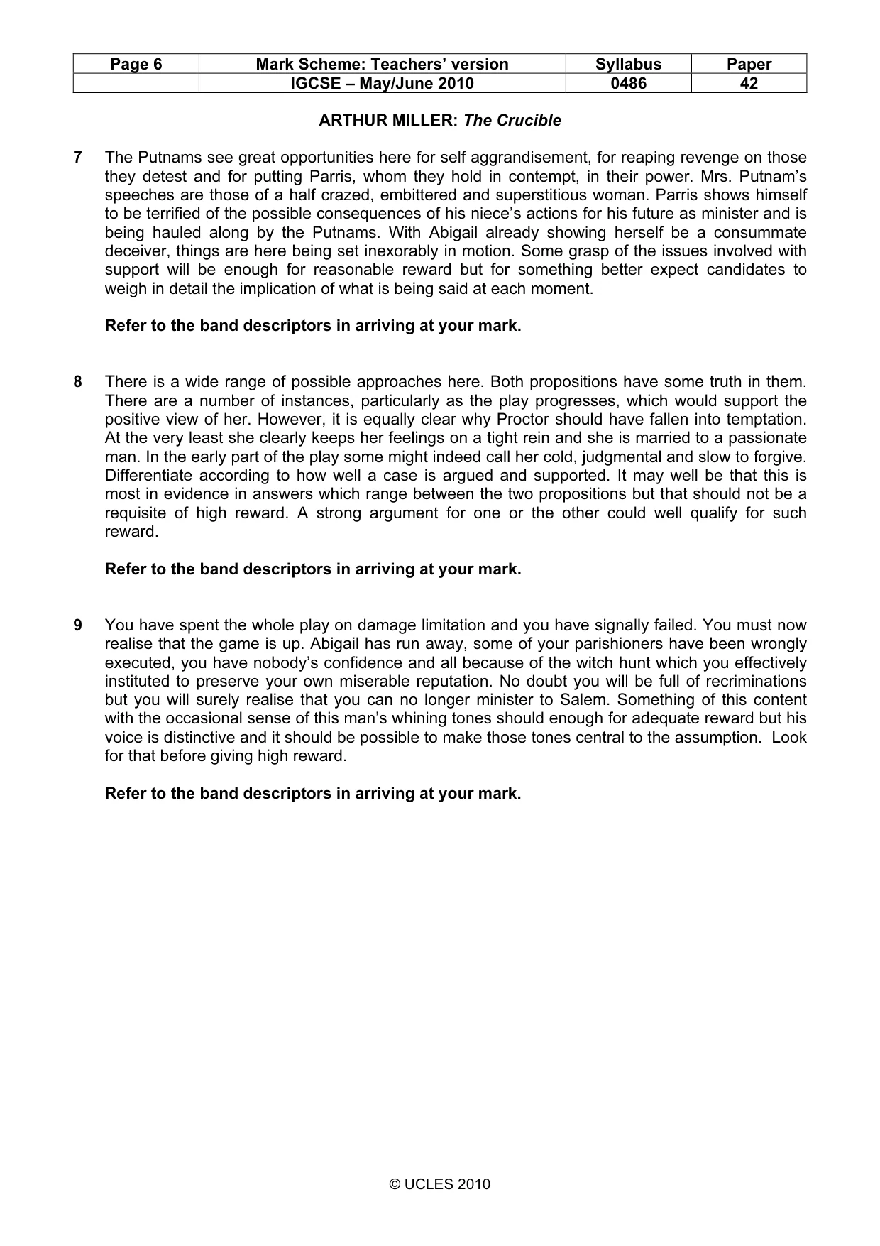 Mark scheme, page 6 of 17