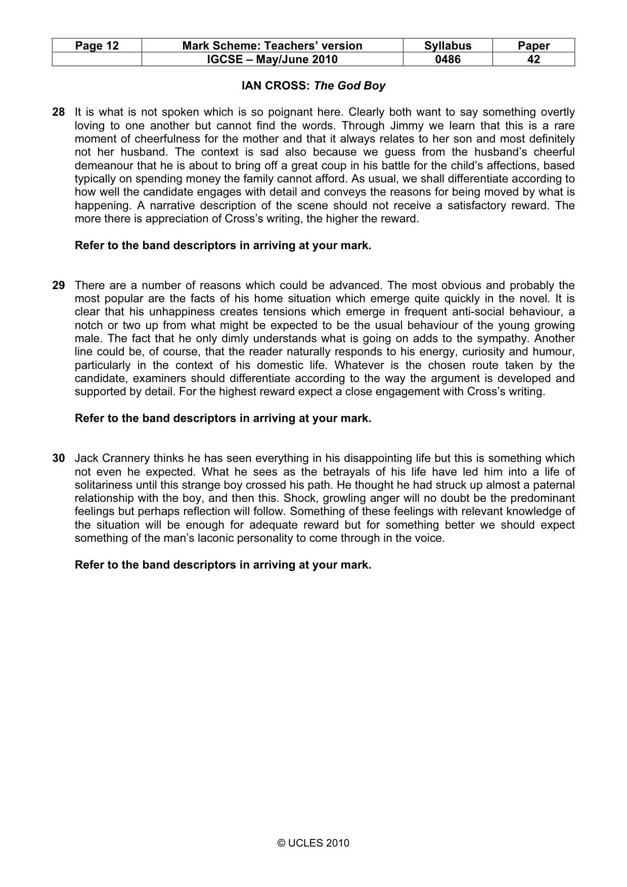 Mark scheme, page 12 of 17