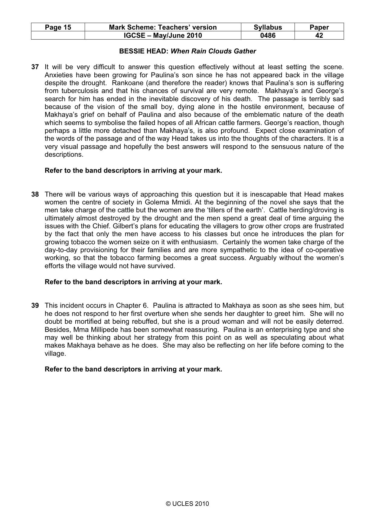 Mark scheme, page 15 of 17