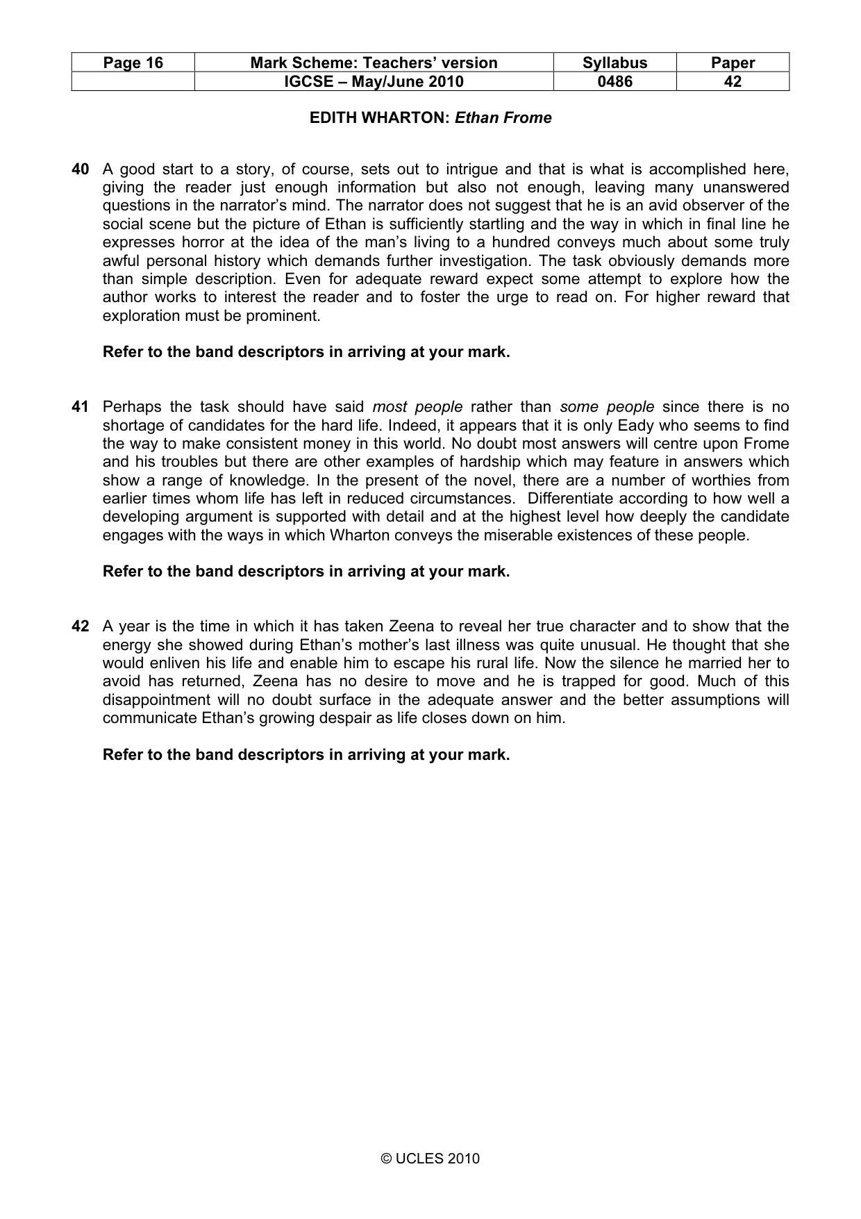 Mark scheme, page 16 of 17