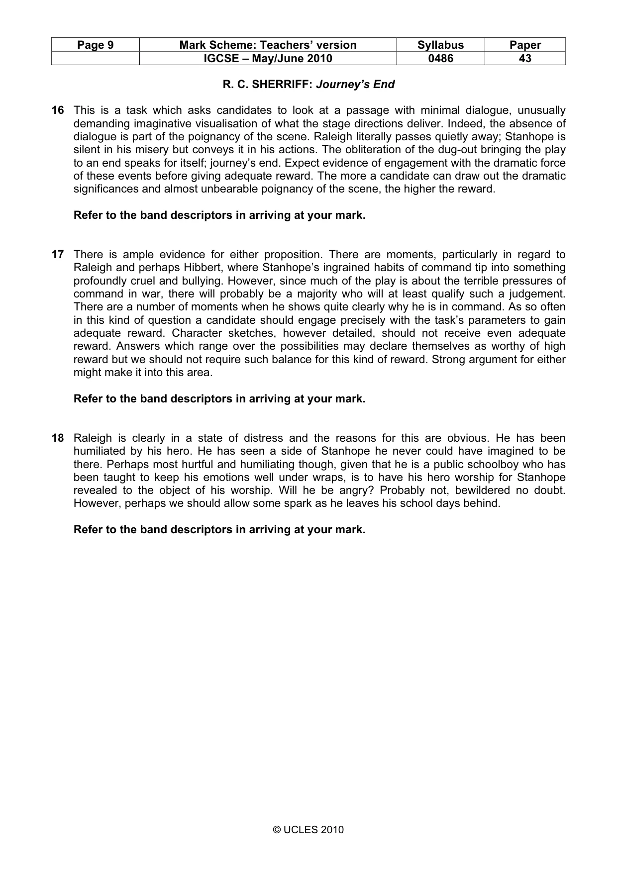 Mark scheme, page 9 of 17