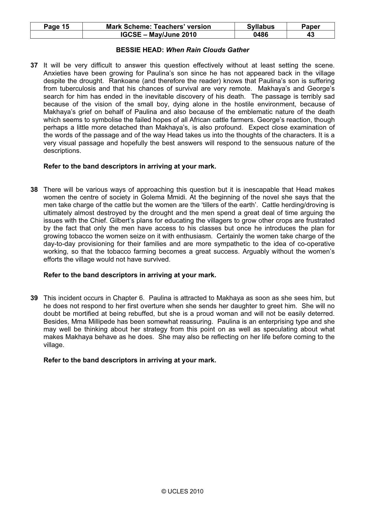 Mark scheme, page 15 of 17
