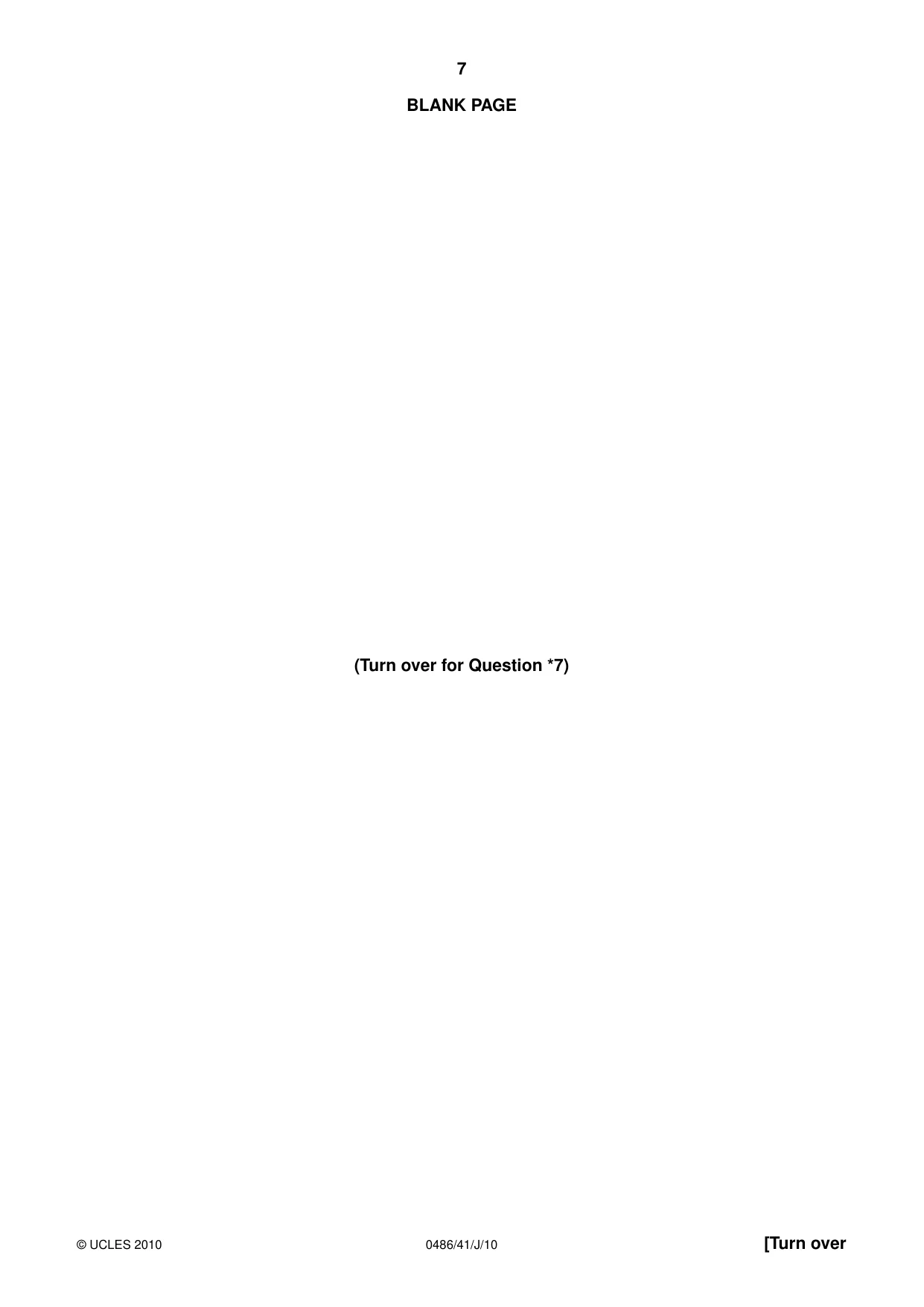 Cambridge IGCSE English - Literature 0486 2010 May/June Paper 4 · Variant 1 question paper, page 7 of 36