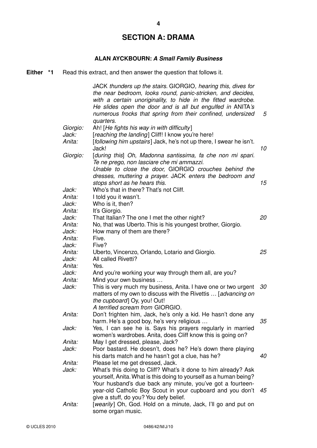 Cambridge IGCSE English - Literature 0486 2010 May/June Paper 4 · Variant 2 question paper, page 4 of 32
