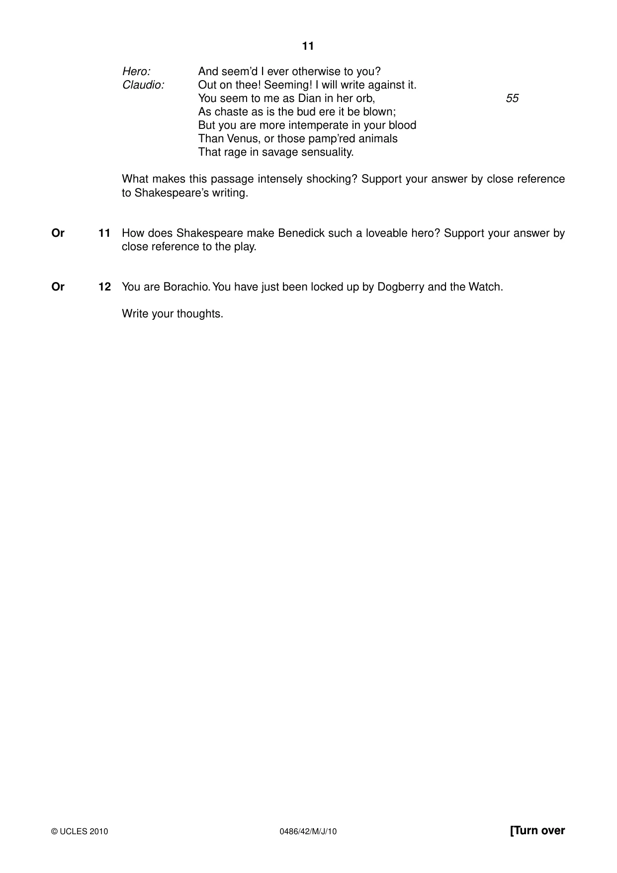 Cambridge IGCSE English - Literature 0486 2010 May/June Paper 4 · Variant 2 question paper, page 11 of 32