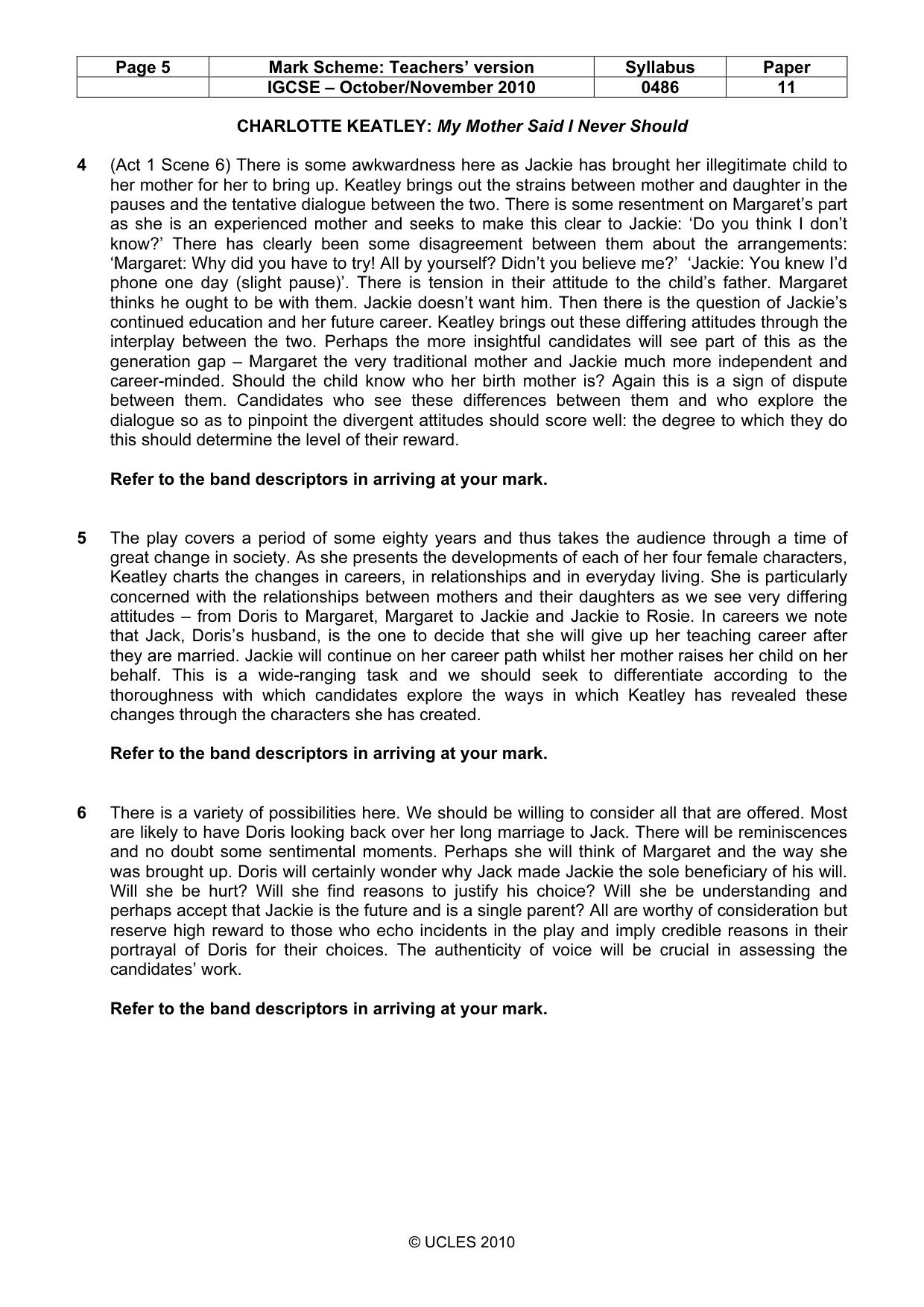 Mark scheme, page 5 of 17