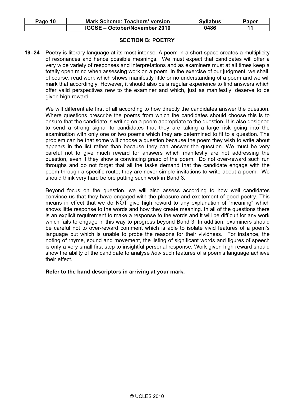 Mark scheme, page 10 of 17