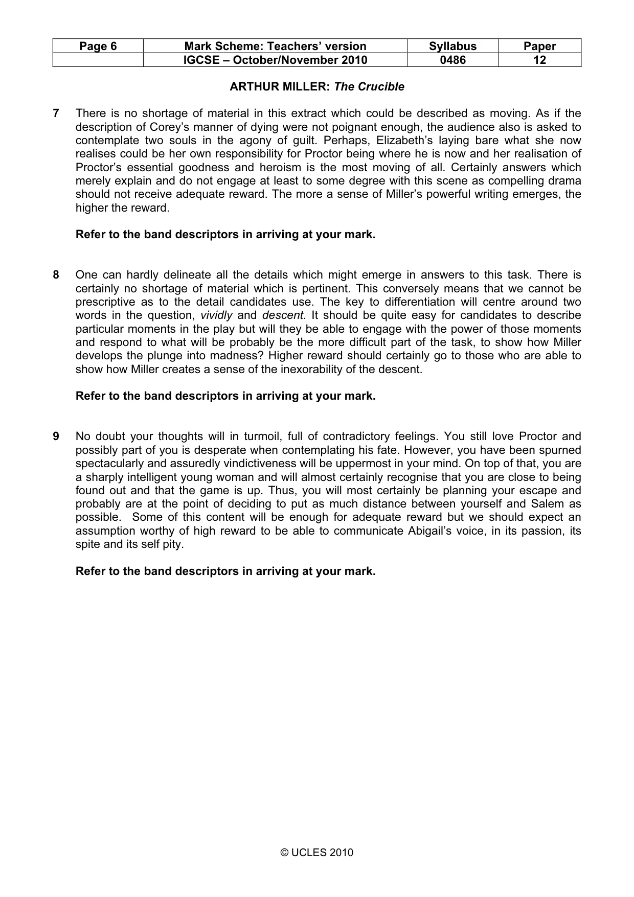 Mark scheme, page 6 of 17