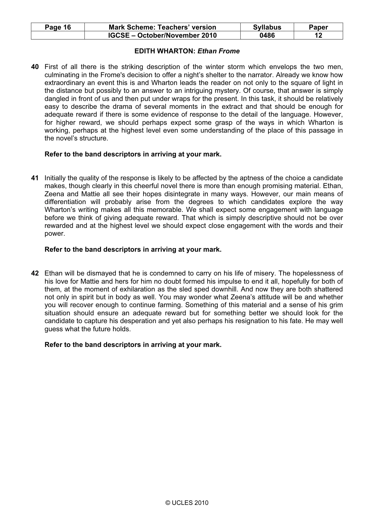 Mark scheme, page 16 of 17