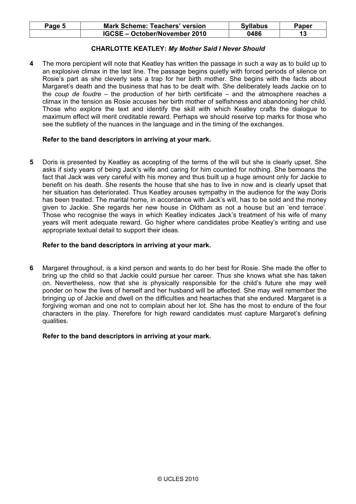 Mark scheme, page 5 of 17