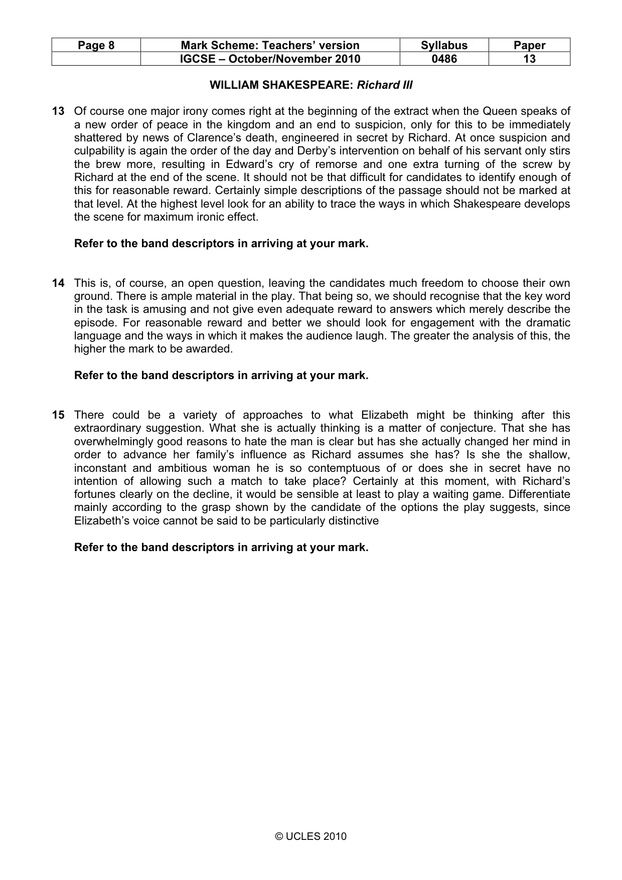 Mark scheme, page 8 of 17