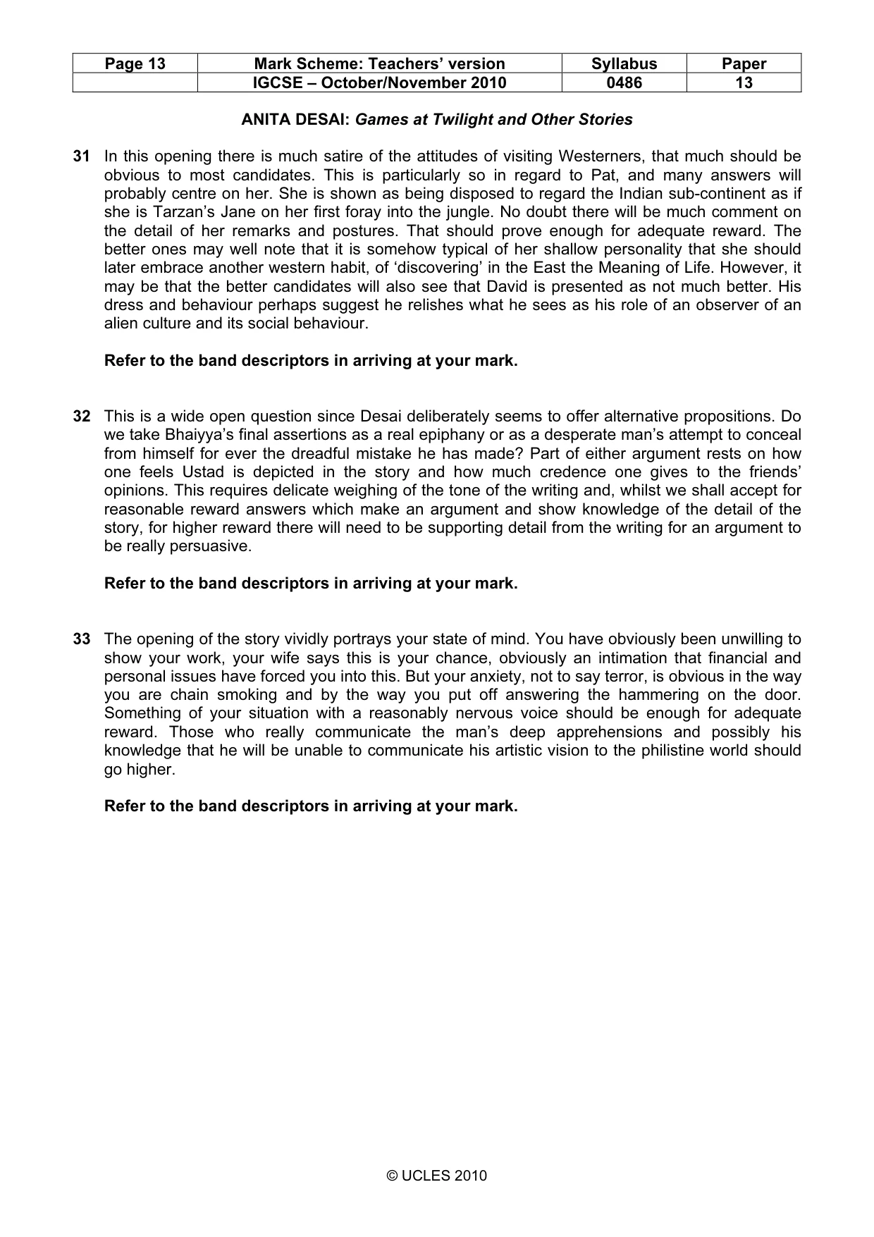 Mark scheme, page 13 of 17