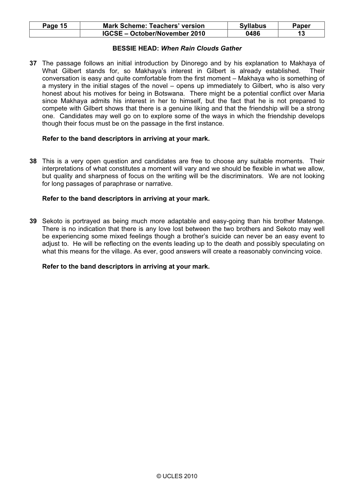 Mark scheme, page 15 of 17