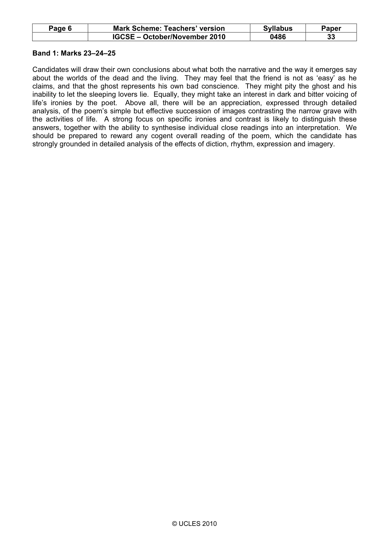 Mark scheme, page 6 of 9