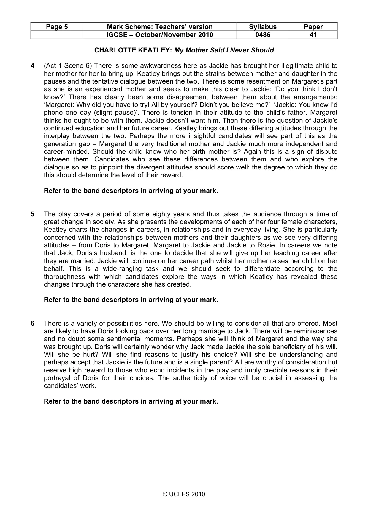 Mark scheme, page 5 of 17