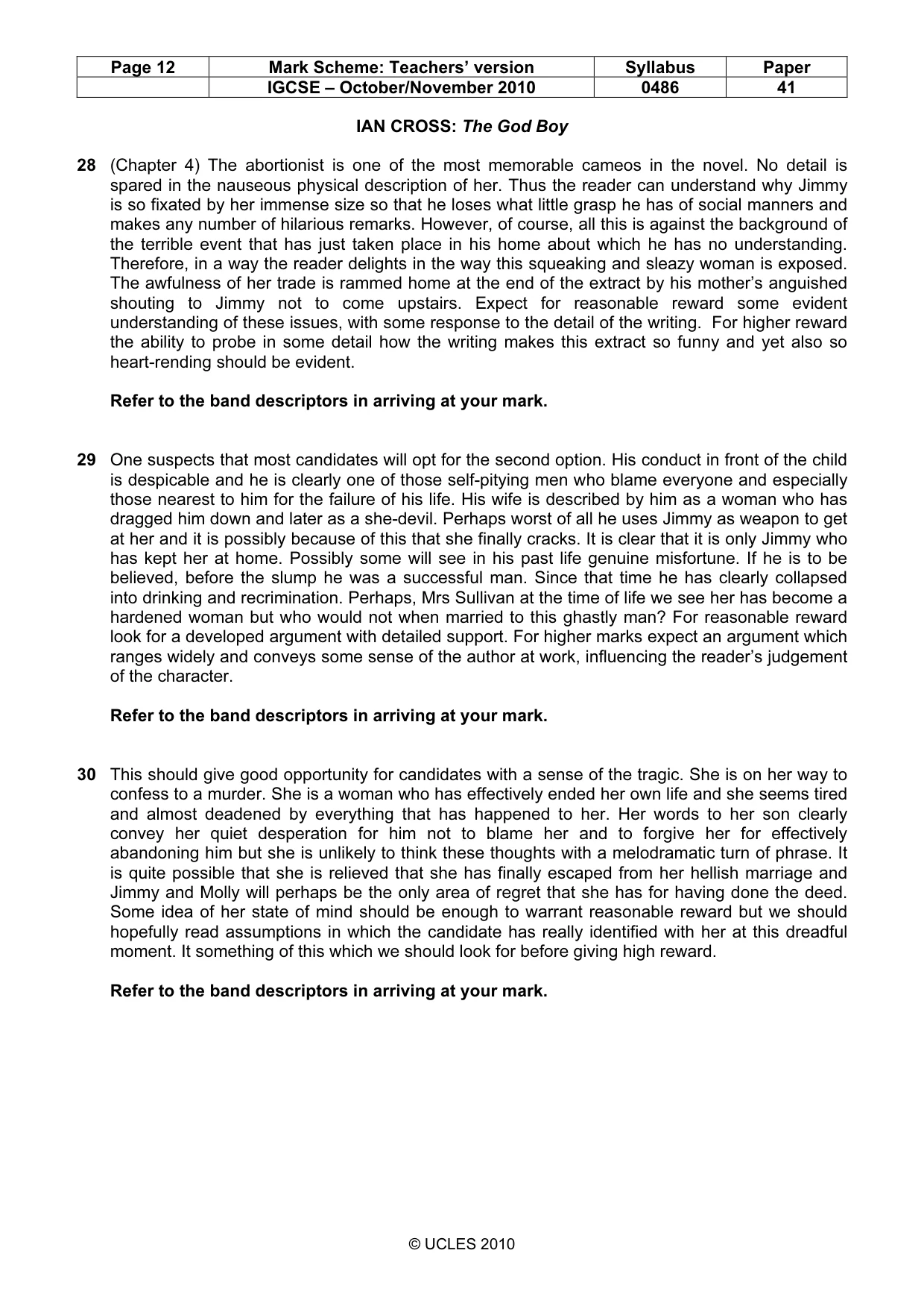 Mark scheme, page 12 of 17