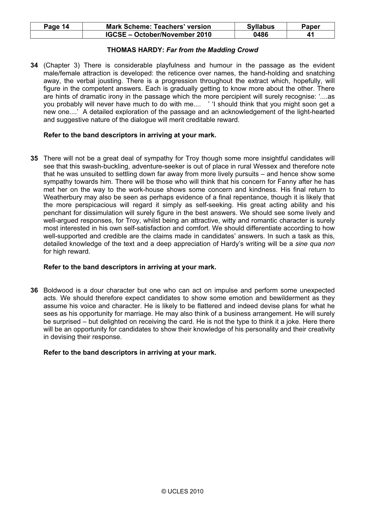 Mark scheme, page 14 of 17
