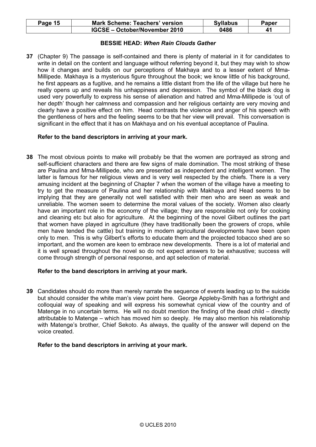 Mark scheme, page 15 of 17