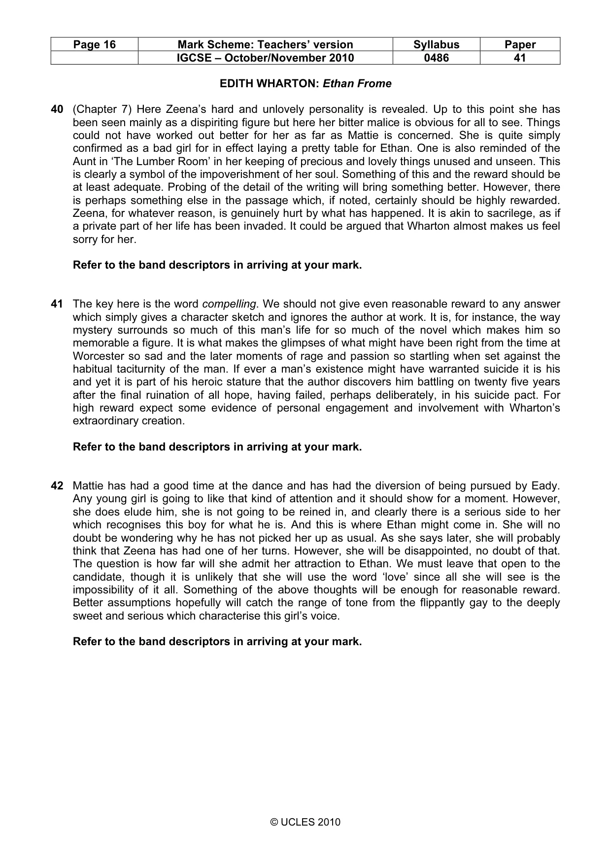 Mark scheme, page 16 of 17