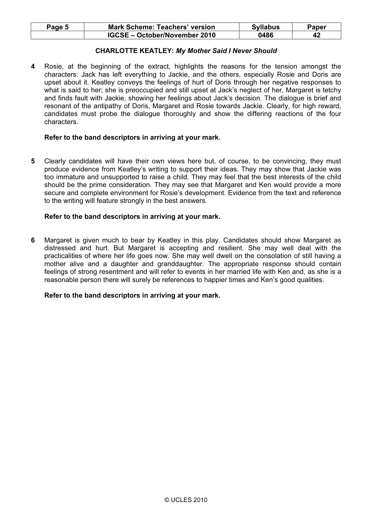 Mark scheme, page 5 of 17