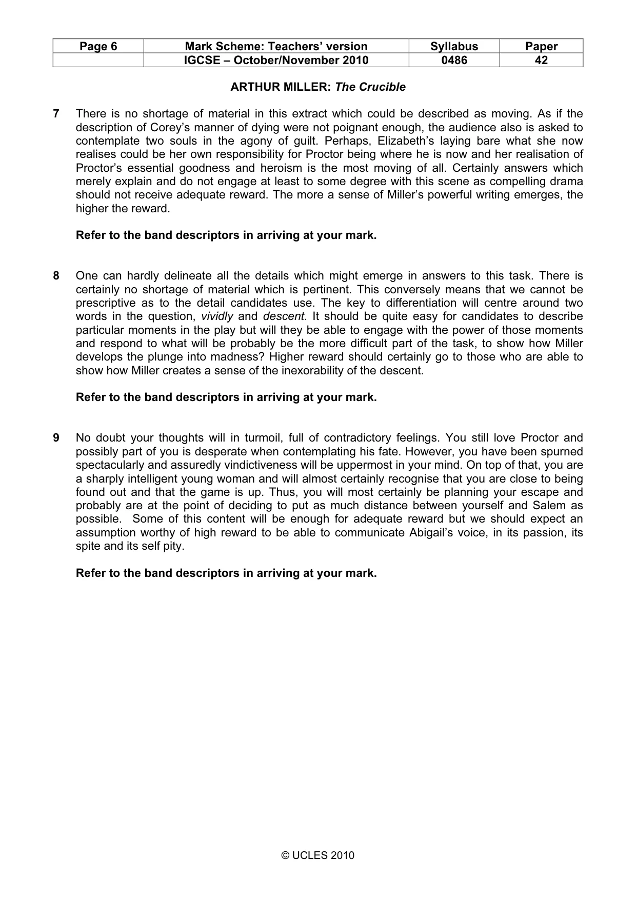 Mark scheme, page 6 of 17