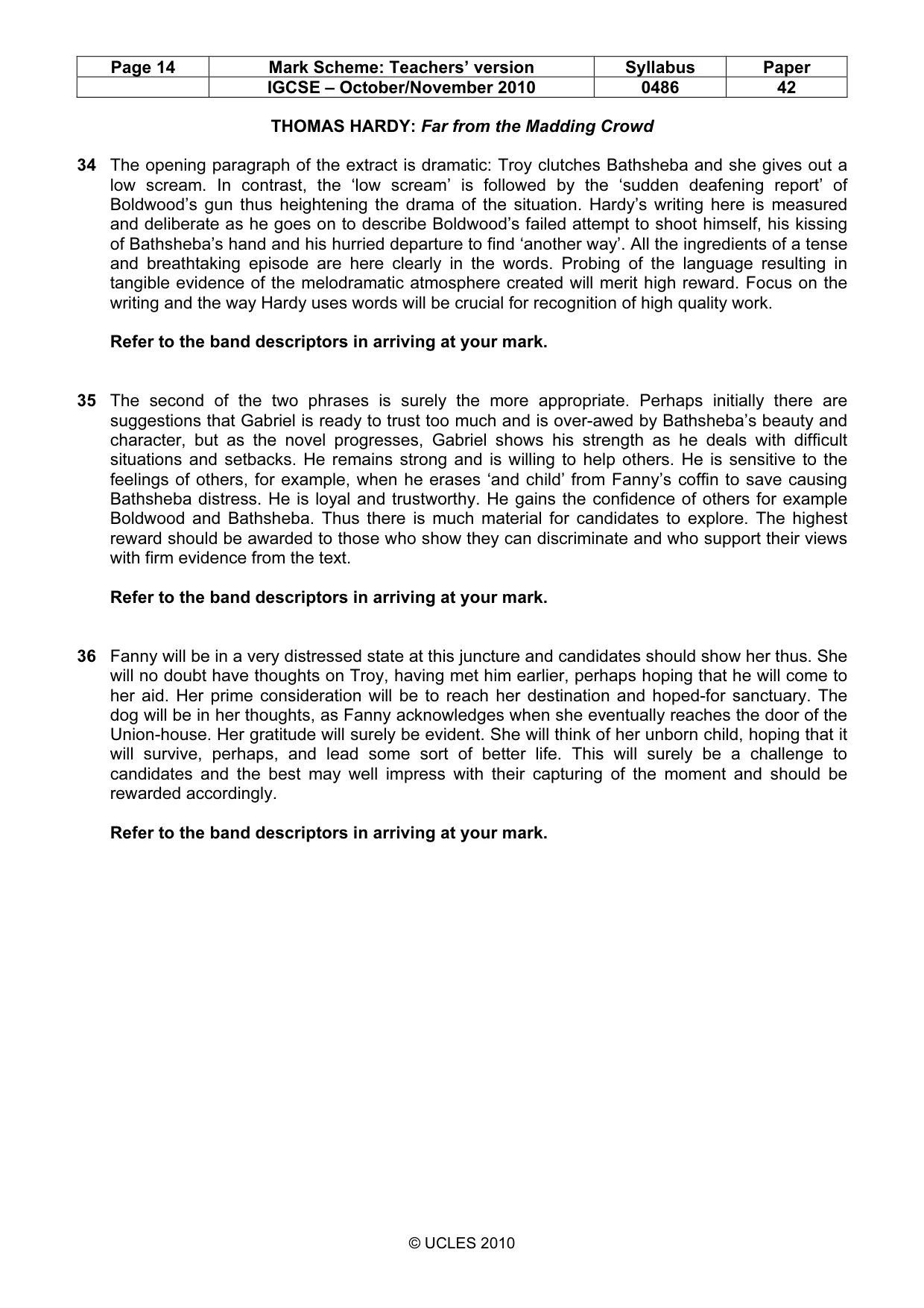Mark scheme, page 14 of 17