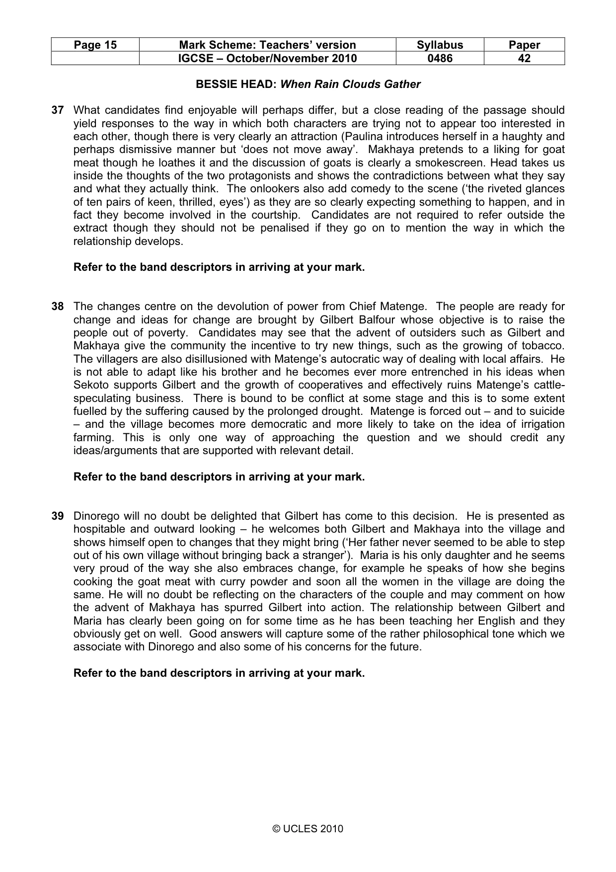 Mark scheme, page 15 of 17