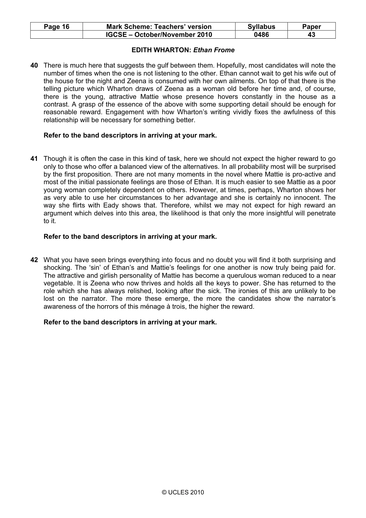 Mark scheme, page 16 of 17