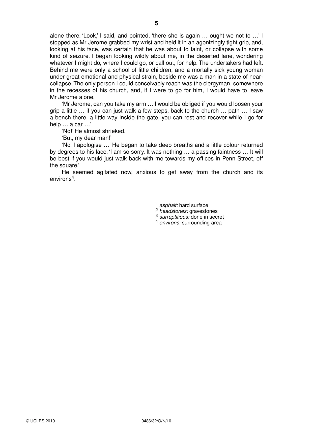 Cambridge IGCSE English - Literature 0486 2010 Oct/Nov Paper 3 · Variant 2 question paper, page 5 of 8