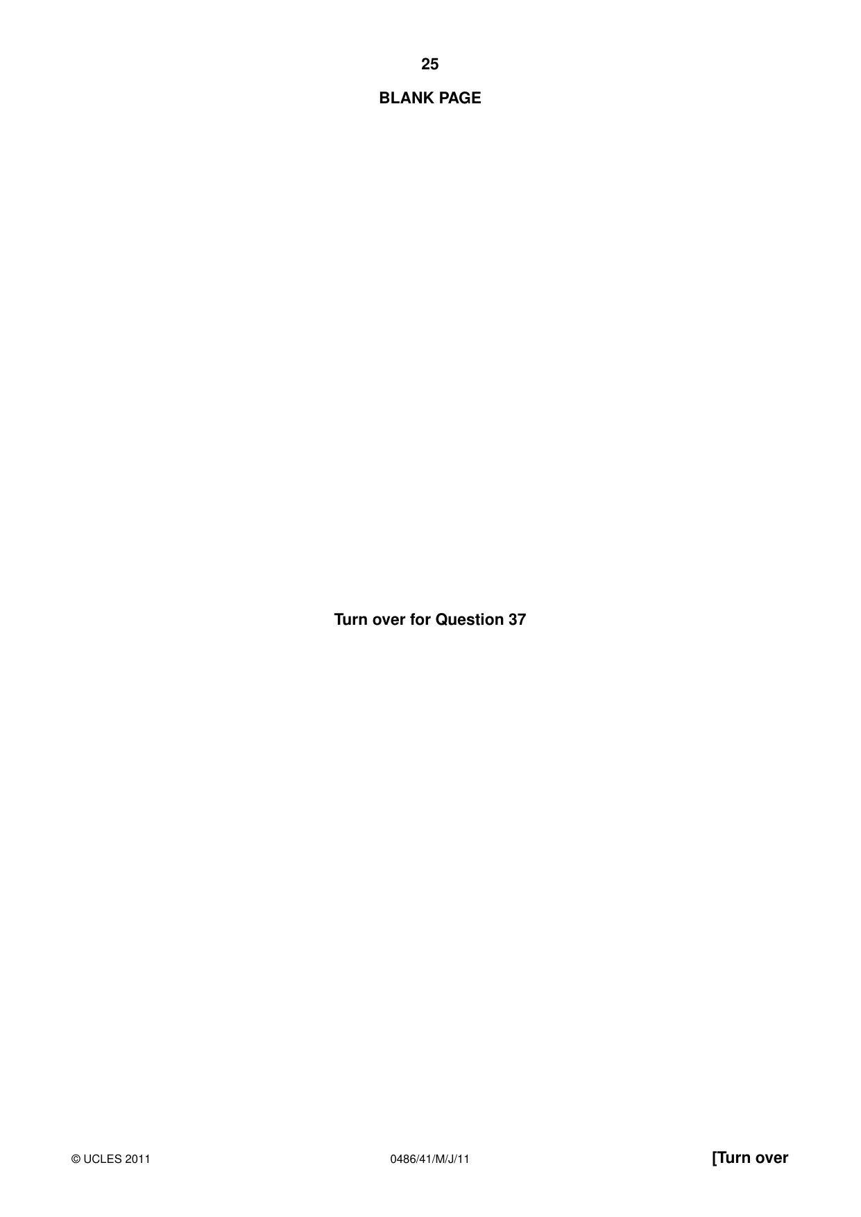 Cambridge IGCSE English - Literature 0486 2011 May/June Paper 4 · Variant 1 question paper, page 25 of 28