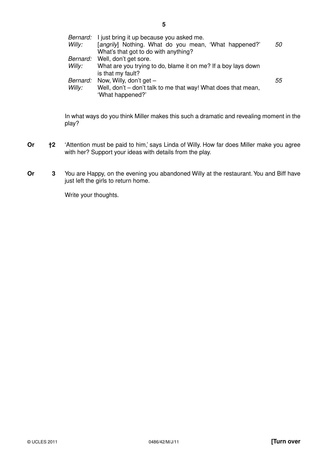 Cambridge IGCSE English - Literature 0486 2011 May/June Paper 4 · Variant 2 question paper, page 5 of 28