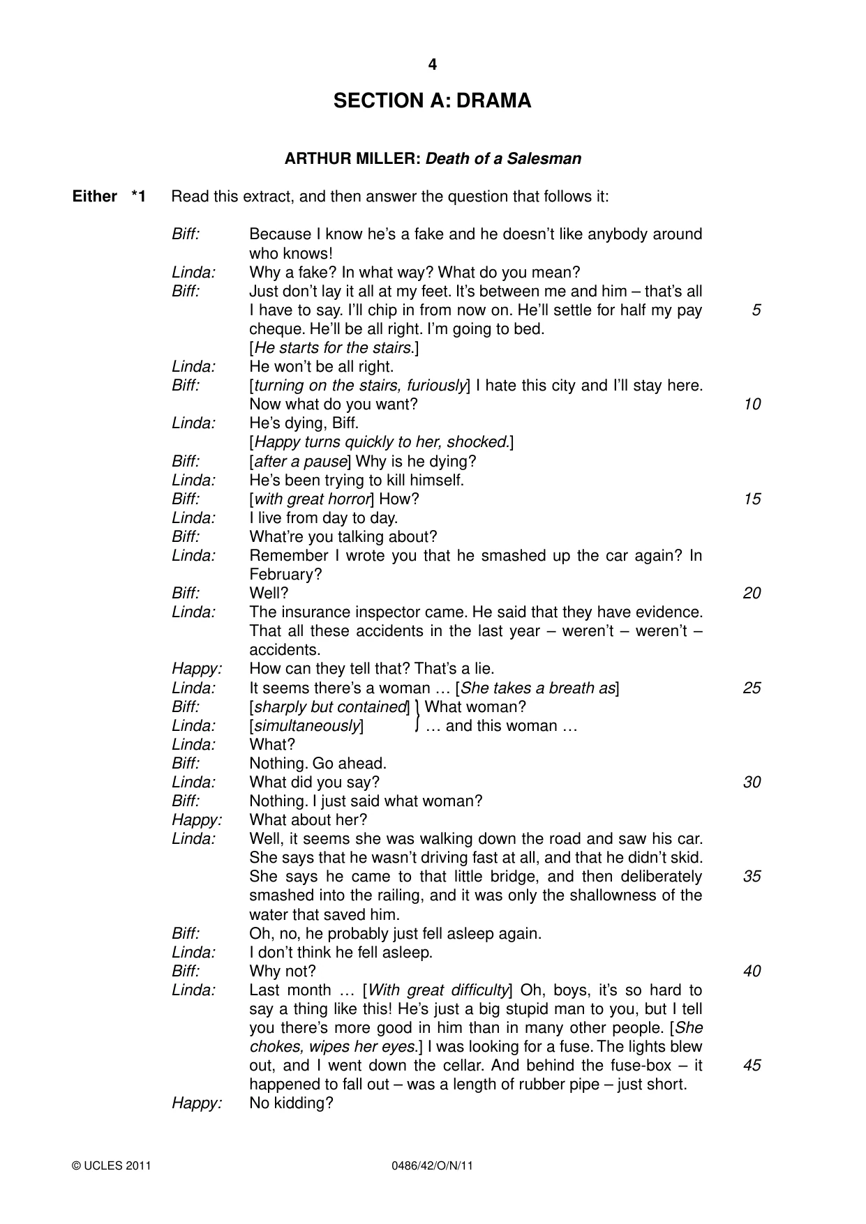 Cambridge IGCSE English - Literature 0486 2011 Oct/Nov Paper 4 · Variant 2 question paper, page 4 of 28