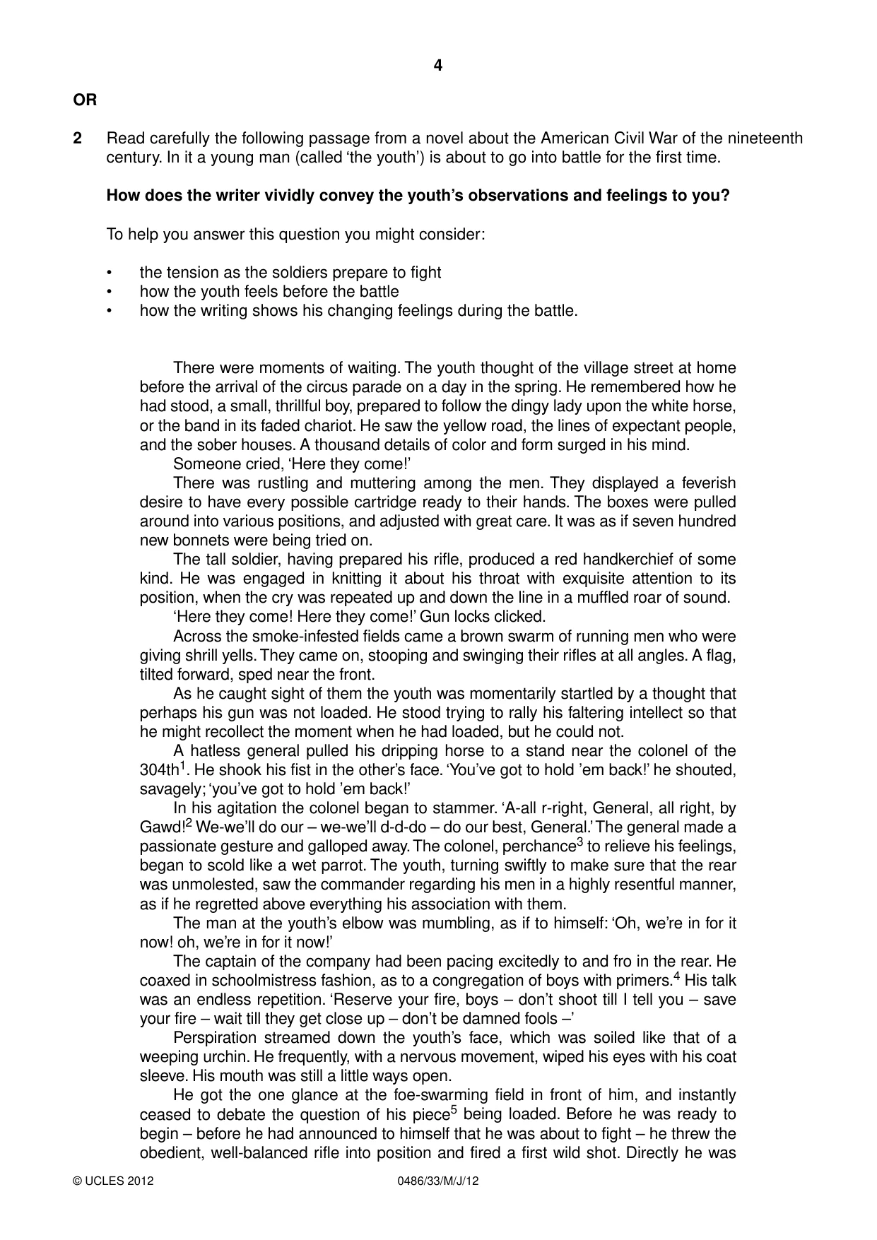 Cambridge IGCSE English - Literature 0486 2012 May/June Paper 3 · Variant 3 question paper, page 4 of 8