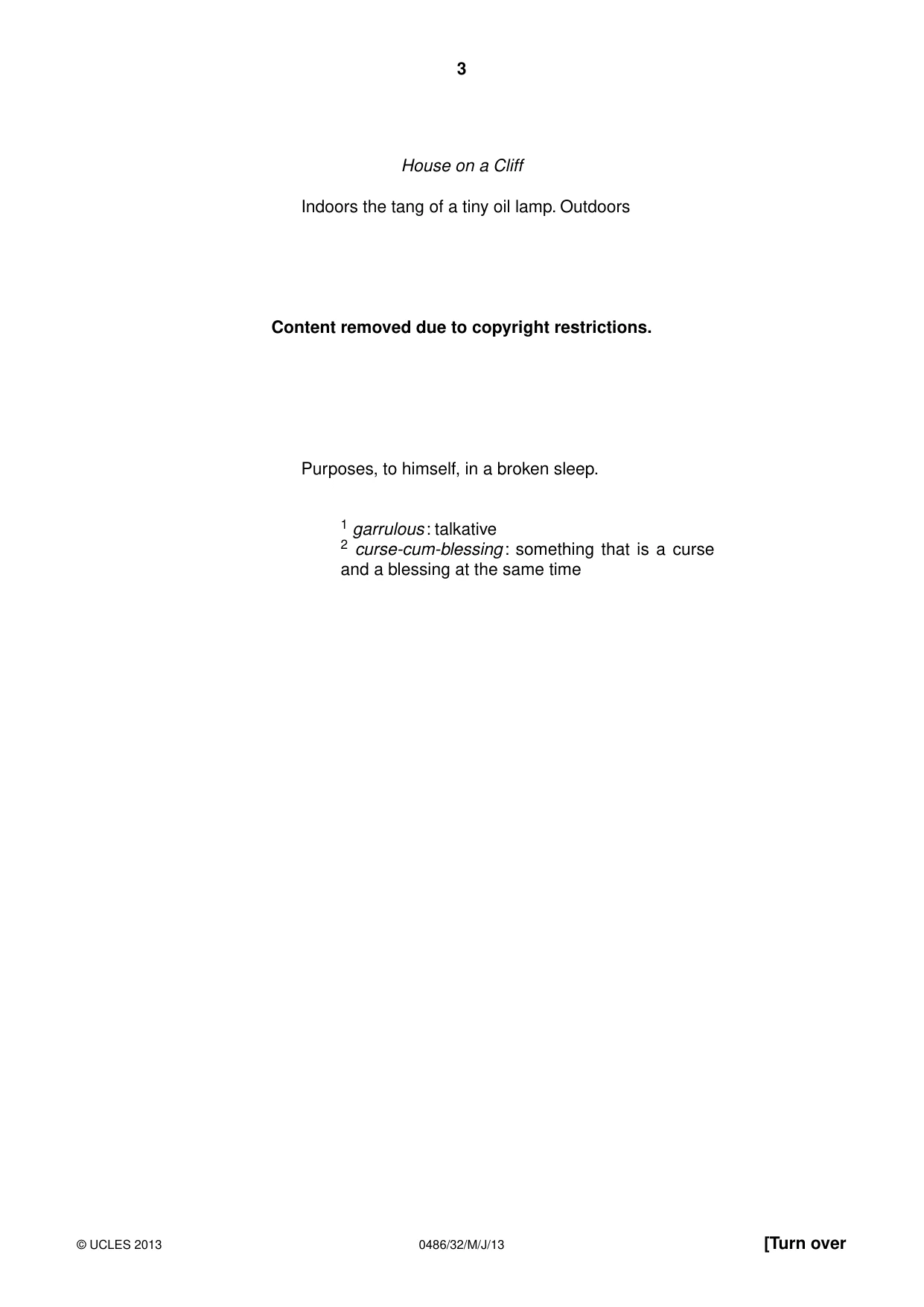 Cambridge IGCSE English - Literature 0486 2013 May/June Paper 3 · Variant 2 question paper, page 3 of 8