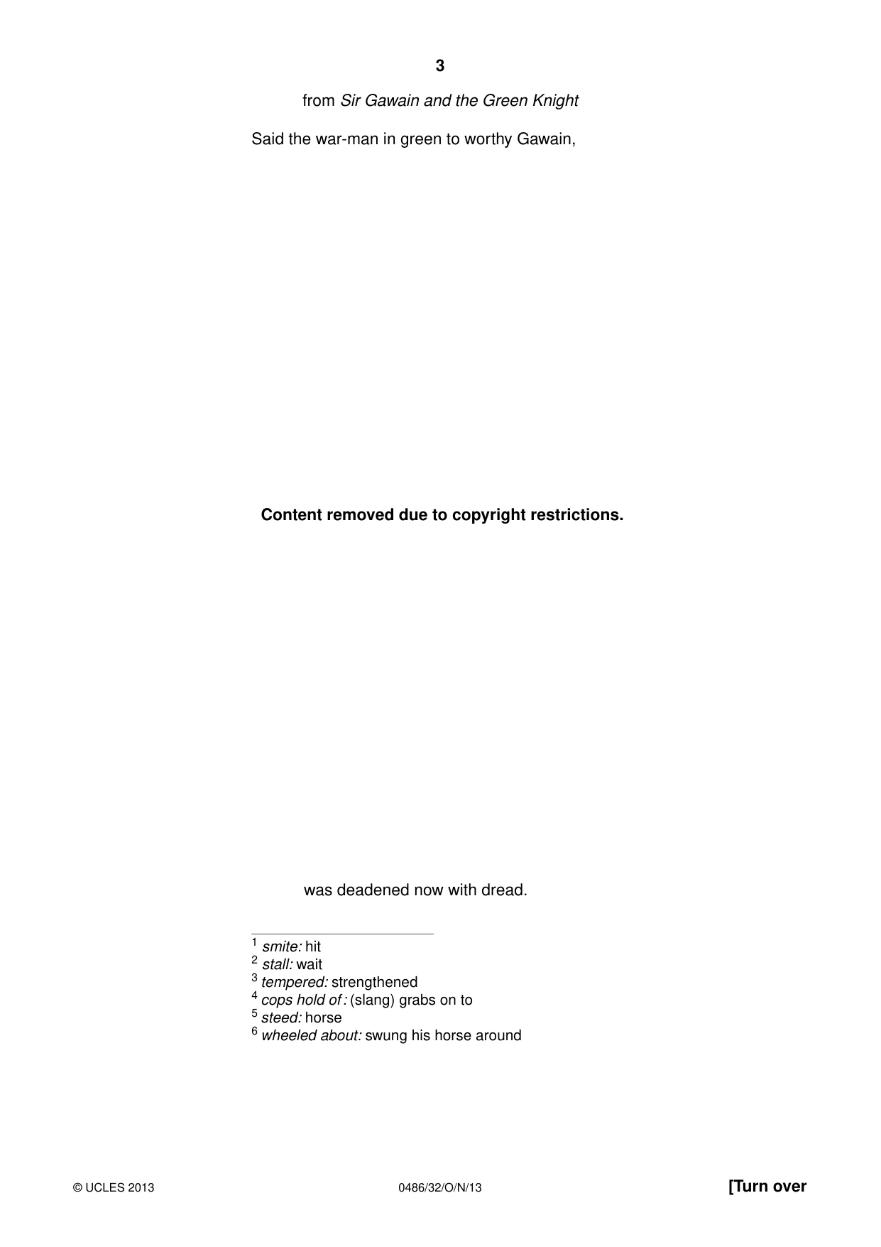 Cambridge IGCSE English - Literature 0486 2013 Oct/Nov Paper 3 · Variant 2 question paper, page 3 of 8
