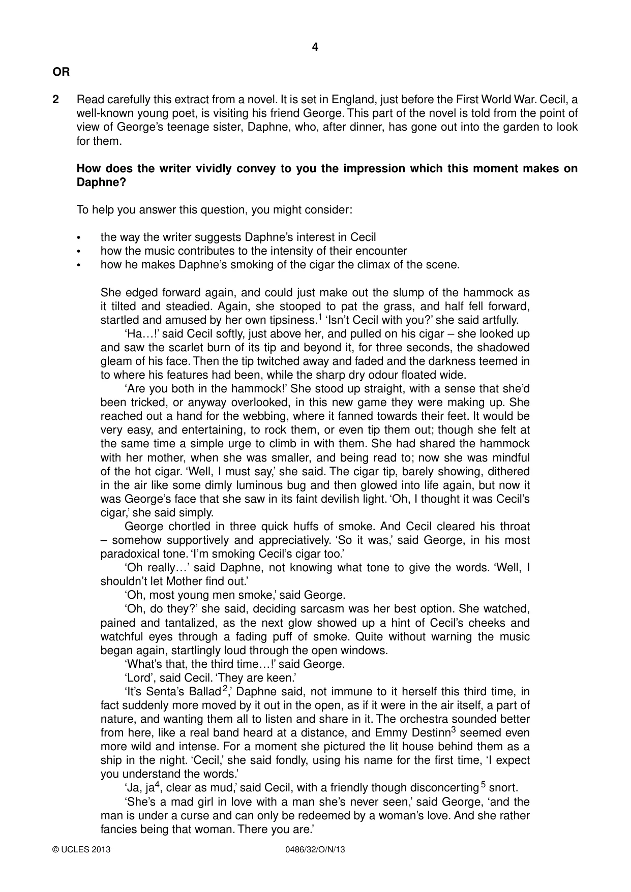 Cambridge IGCSE English - Literature 0486 2013 Oct/Nov Paper 3 · Variant 2 question paper, page 4 of 8