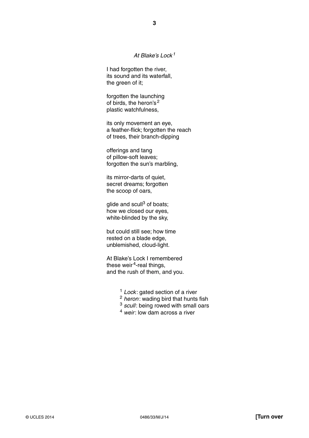Cambridge IGCSE English - Literature 0486 2014 May/June Paper 3 · Variant 3 question paper, page 3 of 8