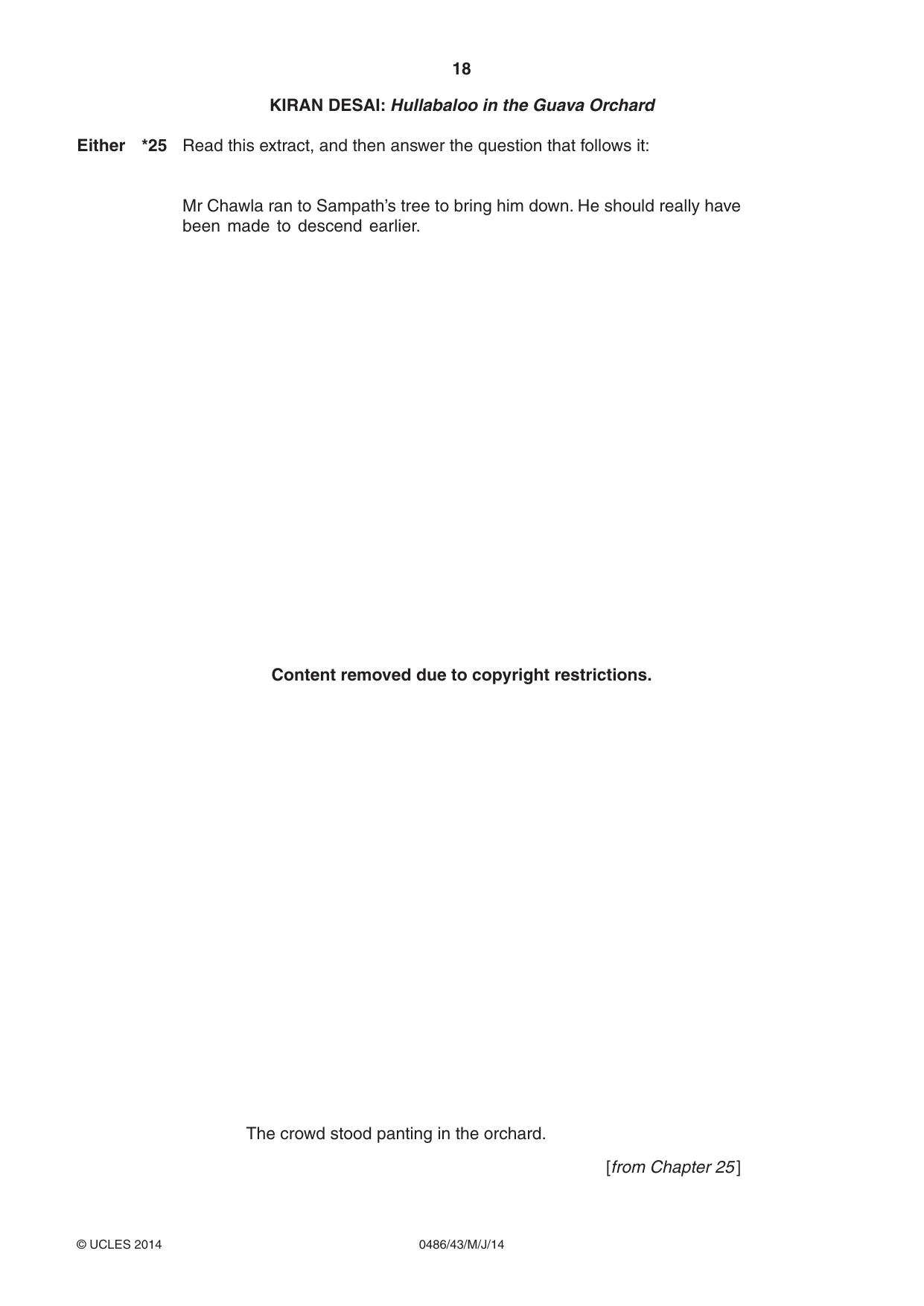 Cambridge IGCSE English - Literature 0486 2014 May/June Paper 4 · Variant 3 question paper, page 18 of 28