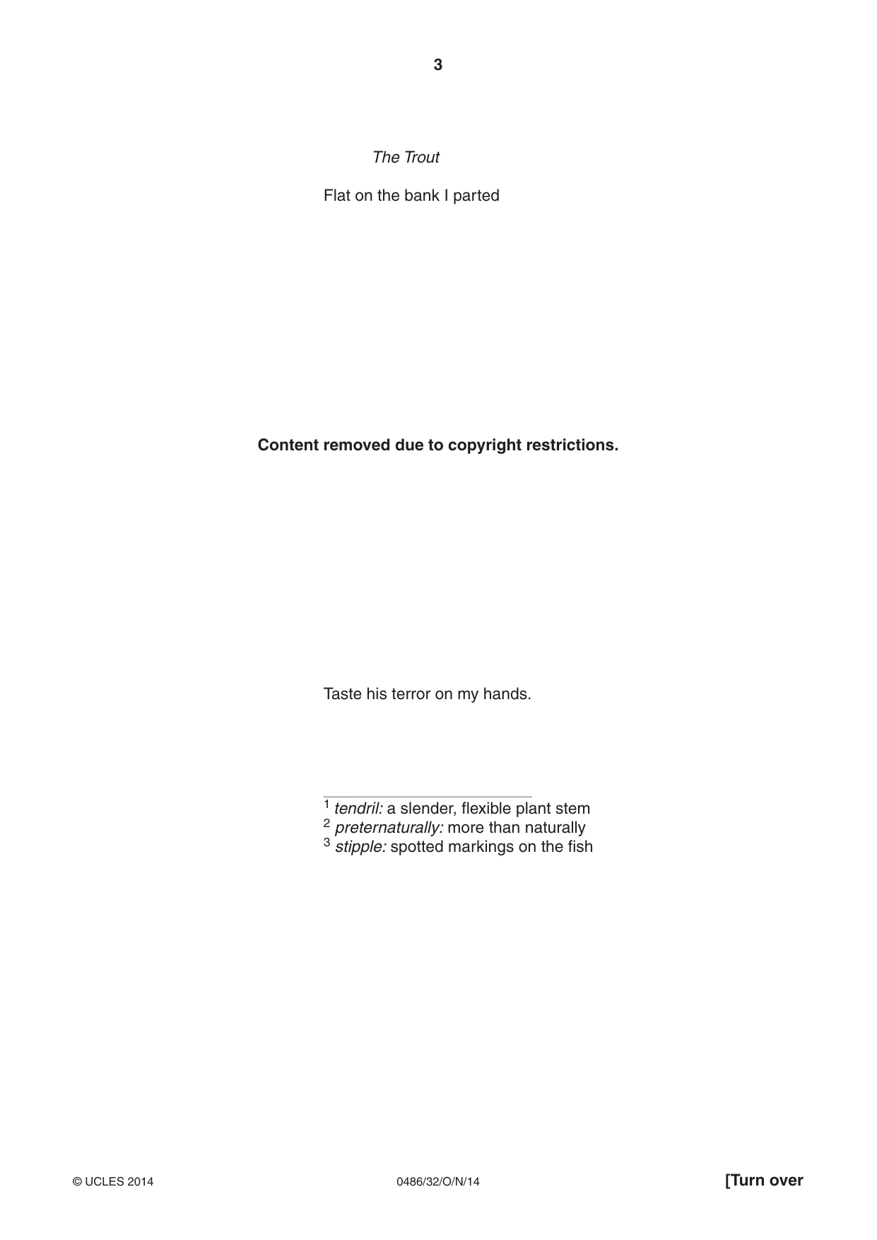 Cambridge IGCSE English - Literature 0486 2014 Oct/Nov Paper 3 · Variant 2 question paper, page 3 of 8
