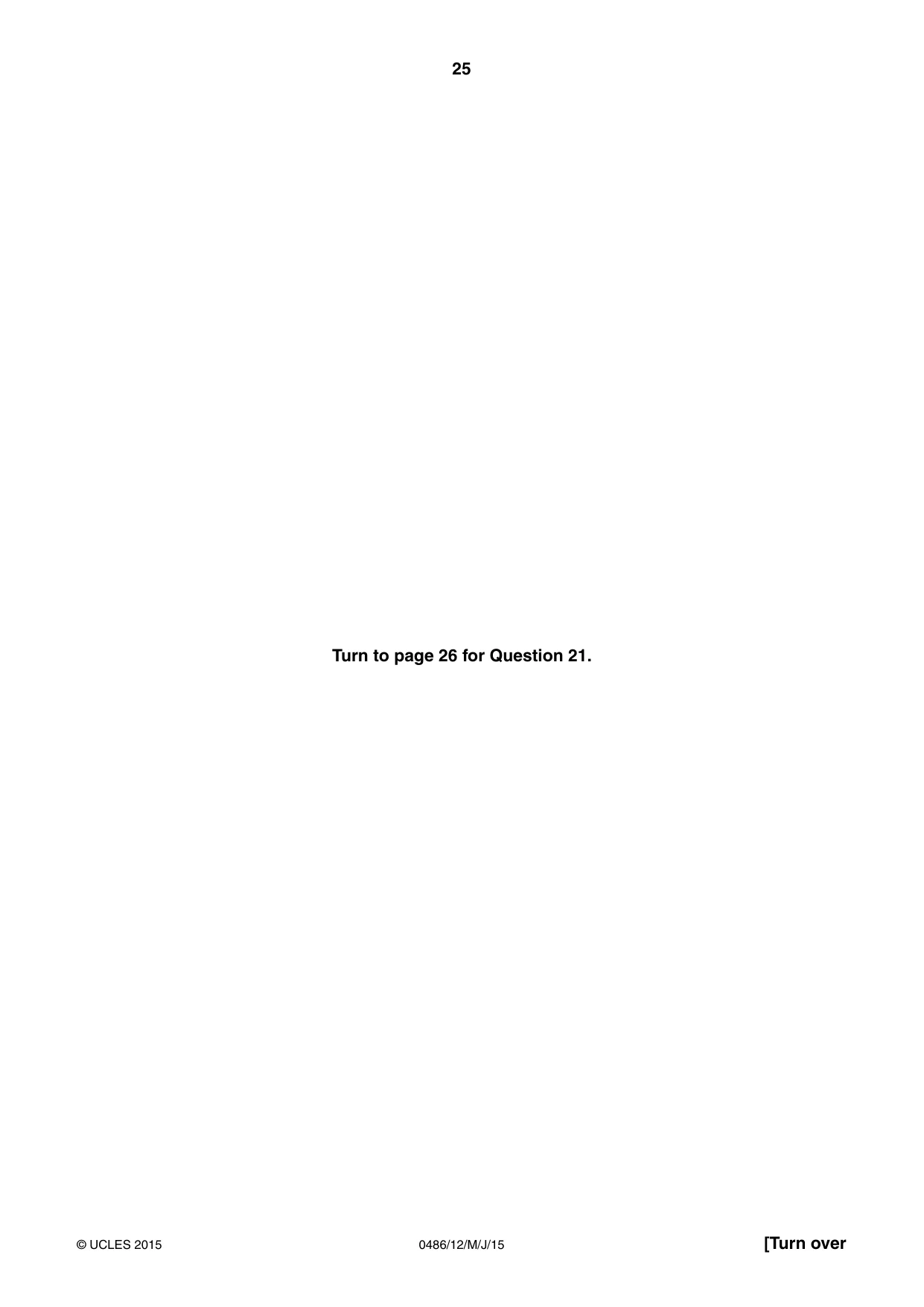 Cambridge IGCSE English - Literature 0486 2015 May/June Paper 1 · Variant 2 question paper, page 25 of 28