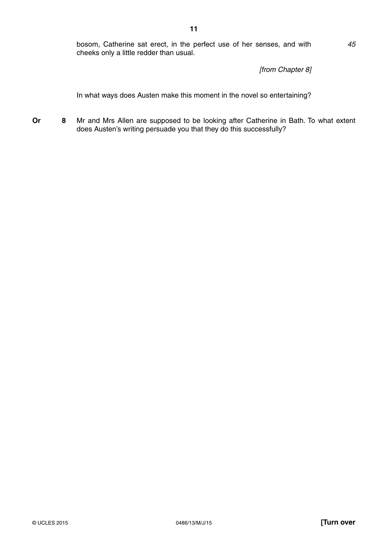 Cambridge IGCSE English - Literature 0486 2015 May/June Paper 1 · Variant 3 question paper, page 11 of 28