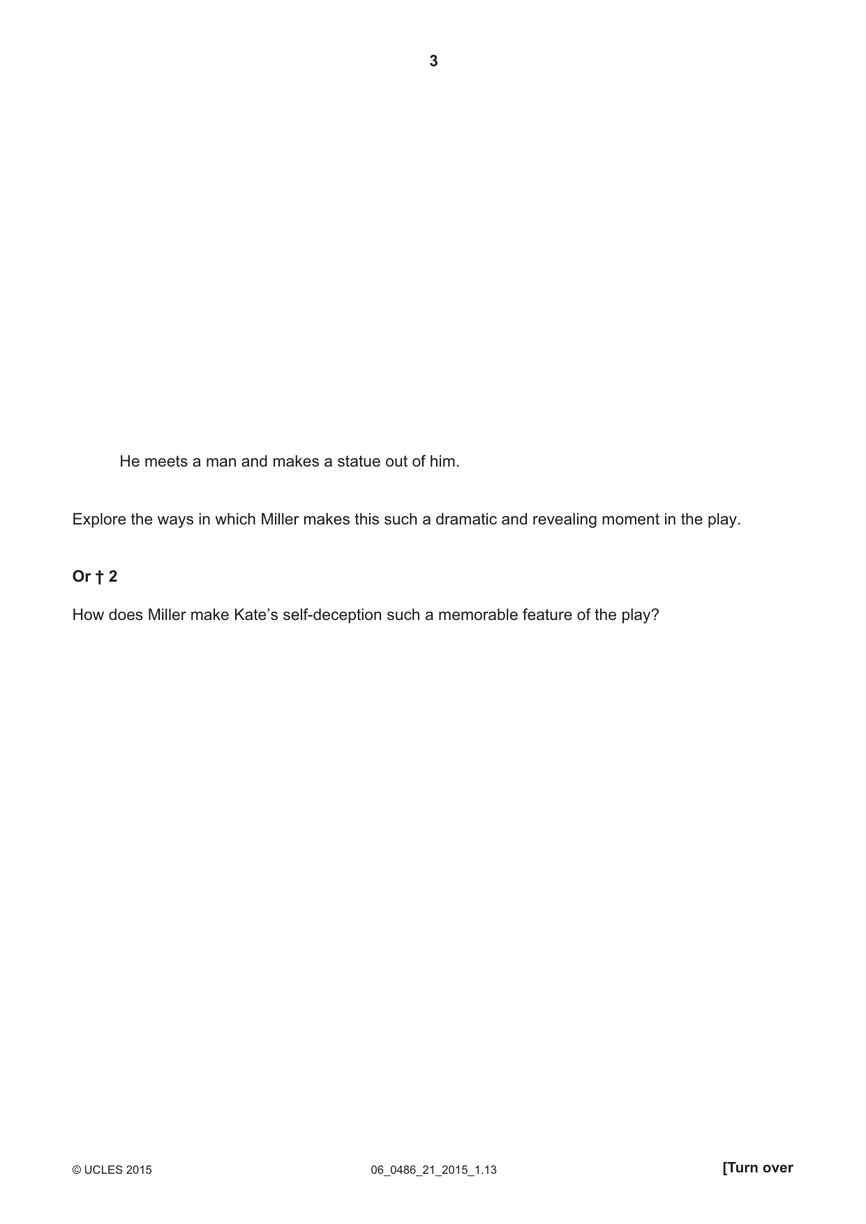 Cambridge IGCSE English - Literature 0486 2015 May/June Paper 2 · Variant 1 question paper, page 3 of 16