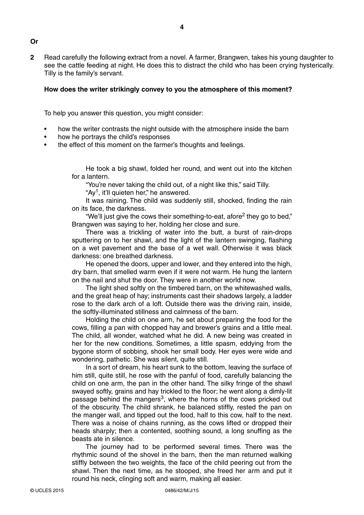 Cambridge IGCSE English - Literature 0486 2015 May/June Paper 4 · Variant 2 question paper, page 4 of 8